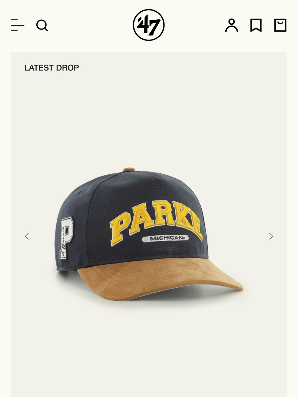 Parke x 47 BRAND NEW Michigan hat